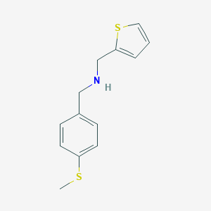molecular formula C13H15NS2 B315140 N-(4-(methylthio)benzyl)-1-(thiophen-2-yl)methanamine 