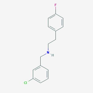 molecular formula C15H15ClFN B315157 N-(3-chlorobenzyl)-N-[2-(4-fluorophenyl)ethyl]amine 