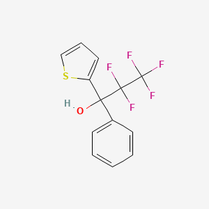 molecular formula C13H9F5OS B3151794 2,2,3,3,3-Pentafluoro-1-phenyl-1-(thiophen-2-yl)propan-1-ol CAS No. 722491-65-8