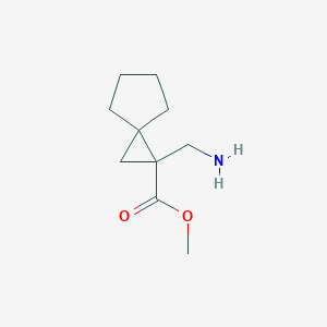 molecular formula C10H17NO2 B3151945 Methyl 1-(aminomethyl)spiro[2.4]heptane-1-carboxylate CAS No. 724773-42-6