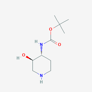 molecular formula C10H20N2O3 B3151950 tert-butyl ((3R,4R)-3-hydroxypiperidin-4-yl)carbamate CAS No. 724788-29-8