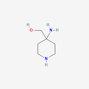 molecular formula C6H14N2O B3151960 (4-Aminopiperidin-4-yl)methanol CAS No. 725209-34-7