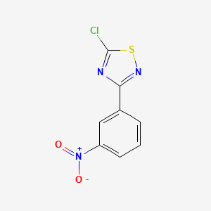molecular formula C8H4ClN3O2S B3152132 5-Chloro-3-(3-nitrophenyl)-1,2,4-thiadiazole CAS No. 72802-02-9