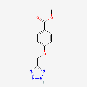 molecular formula C10H10N4O3 B3152140 methyl 4-(2H-tetrazol-5-ylmethoxy)benzoate CAS No. 728038-32-2