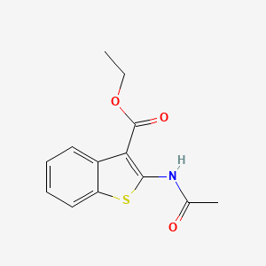 molecular formula C13H13NO3S B3152226 ethyl 2-acetamido-1-benzothiophene-3-carboxylate CAS No. 7311-77-5