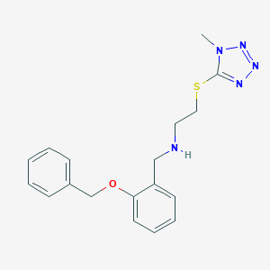 molecular formula C18H21N5OS B315238 N-[2-(benzyloxy)benzyl]-N-{2-[(1-methyl-1H-tetraazol-5-yl)sulfanyl]ethyl}amine 