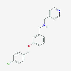 molecular formula C20H19ClN2O B315244 N-{3-[(4-chlorobenzyl)oxy]benzyl}-N-(4-pyridinylmethyl)amine 