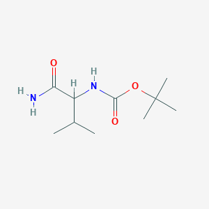 molecular formula C10H20N2O3 B3152462 tert-butyl N-(1-carbamoyl-2-methylpropyl)carbamate CAS No. 73674-46-1