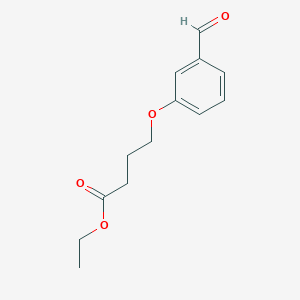 molecular formula C13H16O4 B3152492 Ethyl 4-(3-formylphenoxy)butanoate CAS No. 73718-01-1