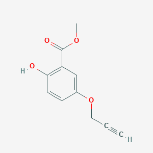 molecular formula C11H10O4 B3152558 Benzoic acid, 2-hydroxy-5-(2-propyn-1-yloxy)-, methyl ester CAS No. 73922-94-8