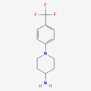 molecular formula C12H15F3N2 B3152583 1-[4-(trifluoromethyl)phenyl]piperidin-4-amine CAS No. 740079-32-7