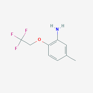 molecular formula C9H10F3NO B3152619 5-Methyl-2-(2,2,2-trifluoroethoxy)aniline CAS No. 740768-22-3