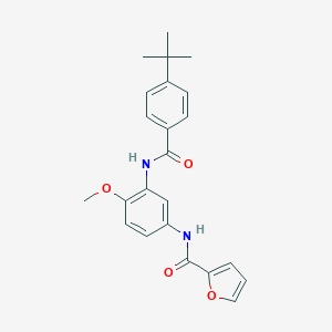molecular formula C23H24N2O4 B315262 N-{3-[(4-tert-butylbenzoyl)amino]-4-methoxyphenyl}-2-furamide 