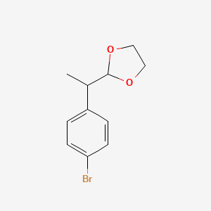 molecular formula C11H13BrO2 B3152633 2-(1-(4-Bromophenyl)ethyl)-1,3-dioxolane CAS No. 74100-62-2