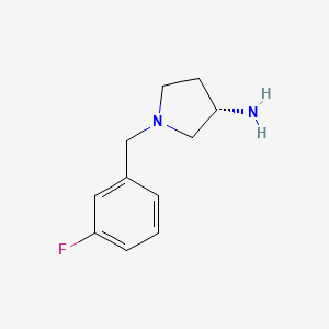 (3S)-1-[(3-fluorophenyl)methyl]pyrrolidin-3-amine
