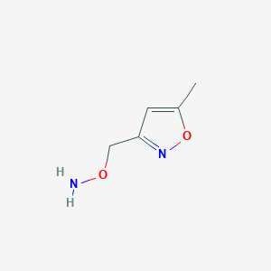 molecular formula C5H8N2O2 B3152664 O-((5-methylisoxazol-3-yl)methyl)hydroxylamine CAS No. 741664-75-5