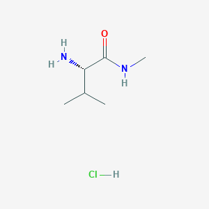 molecular formula C6H15ClN2O B3152788 (2S)-2-amino-N,3-dimethylbutanamide hydrochloride CAS No. 74410-26-7