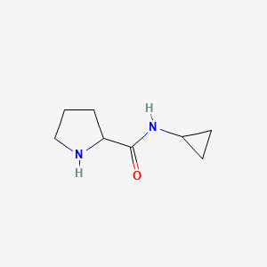 molecular formula C8H14N2O B3152859 N-Cyclopropylpyrrolidine-2-carboxamide CAS No. 744992-83-4