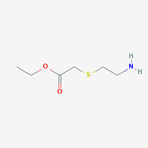molecular formula C6H13NO2S B3152865 Ethyl 2-((2-aminoethyl)thio)acetate CAS No. 744995-20-8