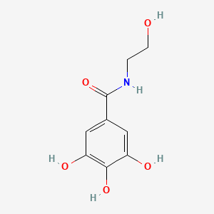molecular formula C9H11NO5 B3152901 3,4,5-trihydroxy-N-(2-hydroxyethyl)benzamide CAS No. 74592-86-2