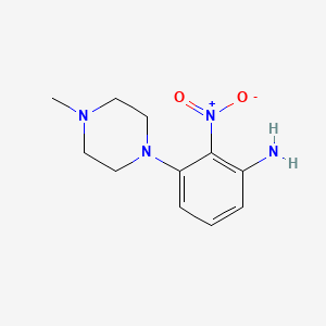 molecular formula C11H16N4O2 B3152910 3-(4-Methylpiperazin-1-yl)-2-nitroaniline CAS No. 74628-20-9