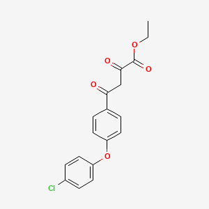 molecular formula C18H15ClO5 B3152924 Ethyl 4-(4-(4-chlorophenoxy)phenyl)-2,4-dioxobutanoate CAS No. 74649-80-2