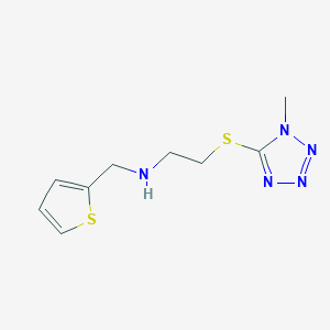 molecular formula C9H13N5S2 B315295 {2-[(1-METHYL-1H-1,2,3,4-TETRAZOL-5-YL)SULFANYL]ETHYL}[(THIOPHEN-2-YL)METHYL]AMINE 