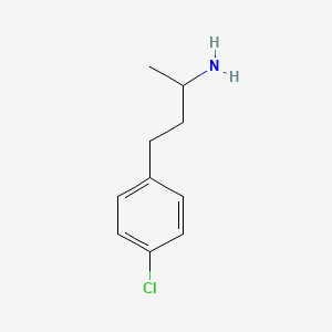 molecular formula C10H14ClN B3152959 3-(4-Chloro-phenyl)-1-methyl-propylamine CAS No. 74697-68-0