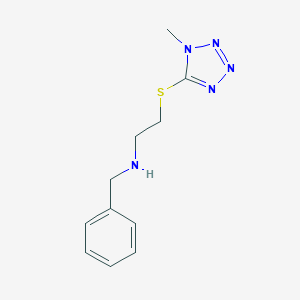molecular formula C11H15N5S B315297 N-benzyl-2-((1-methyl-1H-tetrazol-5-yl)thio)ethan-1-amine 