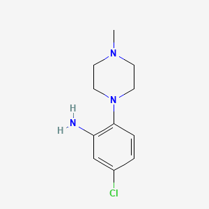 molecular formula C11H16ClN3 B3152971 5-Chloro-2-(4-methyl-piperazin-1-yl)-phenylamine CAS No. 747411-55-8