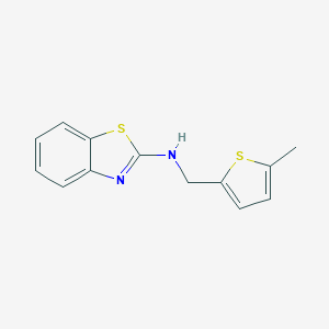 molecular formula C13H12N2S2 B315300 N-(1,3-benzothiazol-2-yl)-N-[(5-methyl-2-thienyl)methyl]amine 