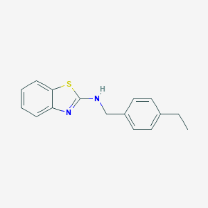 molecular formula C16H16N2S B315313 N-[(4-ethylphenyl)methyl]-1,3-benzothiazol-2-amine 