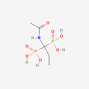 molecular formula C5H13NO7P2 B3153137 (1-Acetamidopropane-1,1-diyl)bis(phosphonic acid) CAS No. 75206-88-1