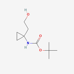 molecular formula C10H19NO3 B3153174 Tert-butyl (1-(2-hydroxyethyl)cyclopropyl)carbamate CAS No. 753023-57-3
