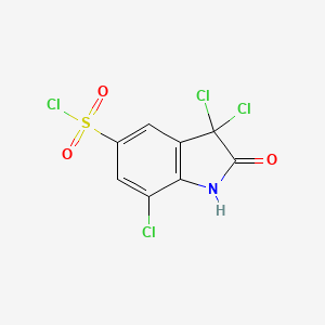 molecular formula C8H3Cl4NO3S B3153181 3,3,7-Trichloro-2-oxoindoline-5-sulfonyl chloride CAS No. 753482-71-2