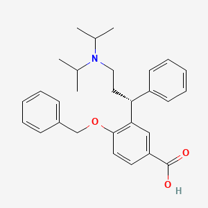 molecular formula C29H35NO3 B3153198 3-[(1R)-3-[Bis(1-methylethyl)amino]-1-phenylpropyl]-4-(phenylmethoxy)benzoic acid CAS No. 754159-68-7