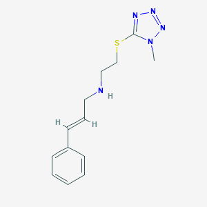(E)-N-[2-(1-methyltetrazol-5-yl)sulfanylethyl]-3-phenylprop-2-en-1-amine