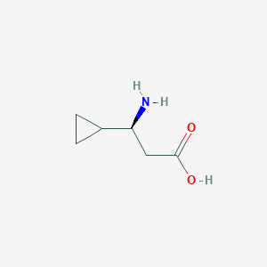 molecular formula C6H11NO2 B3153210 (3S)-3-Amino-3-cyclopropylpropanoic acid CAS No. 754176-53-9