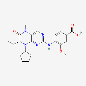 (R)-4-((8-Cyclopentyl-7-ethyl-5-methyl-6-oxo-5,6,7,8-tetrahydropteridin-2-yl)amino)-3-methoxybenzoic acid