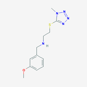 N-(3-methoxybenzyl)-2-[(1-methyl-1H-tetrazol-5-yl)thio]ethanamine