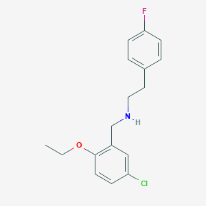 molecular formula C17H19ClFNO B315331 N-(5-chloro-2-ethoxybenzyl)-N-[2-(4-fluorophenyl)ethyl]amine 