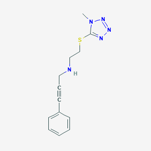 N-{2-[(1-methyl-1H-tetrazol-5-yl)thio]ethyl}-N-(3-phenylprop-2-ynyl)amine