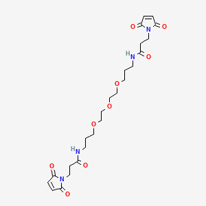 molecular formula C24H34N4O9 B3153331 Bis-(1,13-(3-maleimidopropionyl)amido)-4,7,10-trioxatridecane CAS No. 756525-89-0