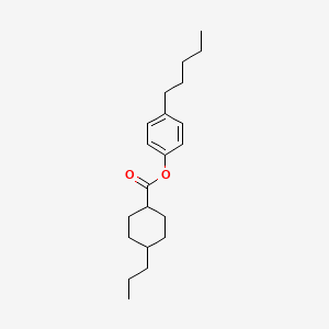 molecular formula C21H32O2 B3153527 Trans-4-pentylphenyl 4-propylcyclohexanecarboxylate CAS No. 76025-60-0