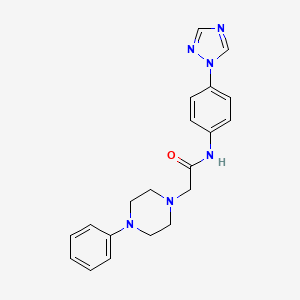 2-(4-phenylpiperazino)-N-[4-(1H-1,2,4-triazol-1-yl)phenyl]acetamide