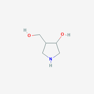 molecular formula C5H11NO2 B3153749 4-(Hydroxymethyl)pyrrolidin-3-ol CAS No. 765-78-6