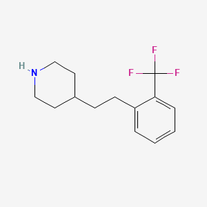 molecular formula C14H18F3N B3153772 4-{2-[2-(Trifluoromethyl)phenyl]ethyl}piperidine CAS No. 765242-42-0