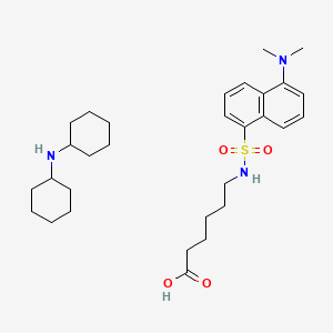 molecular formula C30H47N3O4S B3153785 Dicyclohexylammonium 6-((5-(dimethylamino)naphthalene)-1-sulfonamido)hexanoate CAS No. 76563-40-1