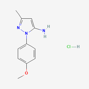 molecular formula C11H14ClN3O B3153818 1-(4-Methoxyphenyl)-3-methyl-1h-pyrazol-5-amine hydrochloride CAS No. 76606-60-5