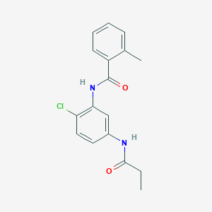 N-[2-chloro-5-(propanoylamino)phenyl]-2-methylbenzamide